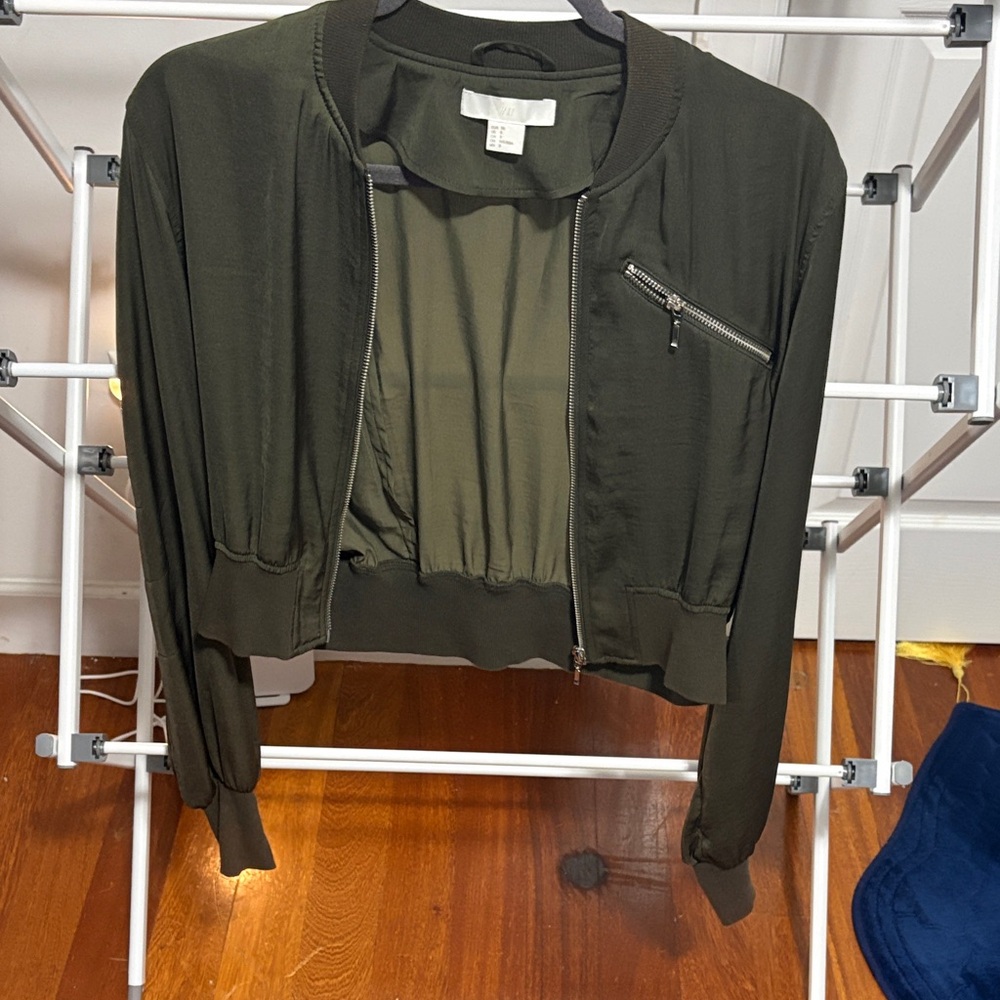 H&M Dark Green Bomber Jacket